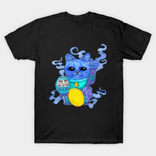 Genie Blues Lucky Cat T-Shirt